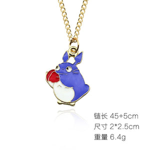 DIY Cartoon Enamel Dragon Bird Fox Rabbit Pendant Chinchilla Cat Necklace For Women Kawaii Animal Family Choker Jewelry Collares