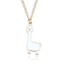 Load image into Gallery viewer, DIY Cartoon Enamel Dragon Bird Fox Rabbit Pendant Chinchilla Cat Necklace For Women Kawaii Animal Family Choker Jewelry Collares