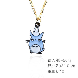 DIY Cartoon Enamel Dragon Bird Fox Rabbit Pendant Chinchilla Cat Necklace For Women Kawaii Animal Family Choker Jewelry Collares