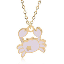 Load image into Gallery viewer, DIY Cartoon Enamel Dragon Bird Fox Rabbit Pendant Chinchilla Cat Necklace For Women Kawaii Animal Family Choker Jewelry Collares