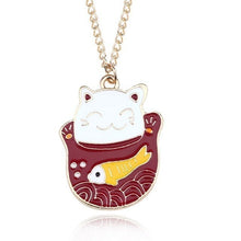 Load image into Gallery viewer, DIY Cartoon Enamel Dragon Bird Fox Rabbit Pendant Chinchilla Cat Necklace For Women Kawaii Animal Family Choker Jewelry Collares