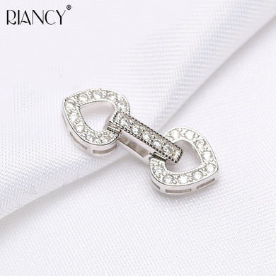 DIY Jewelry Accessories pearl Necklace Bracelet Button love Zircon Multilayer Button long Pearl Necklace Buckle