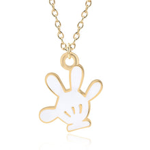 Load image into Gallery viewer, DIY Trendy Hand Pendant Cartoon Mickey Glove Necklace Gold Chain Necklaces&amp;Pendants For Women New Year Unisex Gift DropShipping