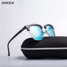 Load image into Gallery viewer, DJXFZLO 2023 Half Metal Sunglasses Men/Women Brand Designer Retro Rivet  Lens Sun Glasses Female Oculos