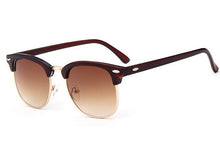 Load image into Gallery viewer, DJXFZLO 2023 Half Metal Sunglasses Men/Women Brand Designer Retro Rivet  Lens Sun Glasses Female Oculos