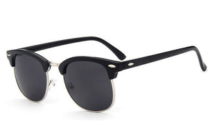 DJXFZLO 2023 Half Metal Sunglasses Men/Women Brand Designer Retro Rivet  Lens Sun Glasses Female Oculos