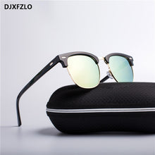 Load image into Gallery viewer, DJXFZLO 2023 Half Metal Sunglasses Men/Women Brand Designer Retro Rivet  Lens Sun Glasses Female Oculos