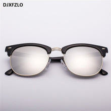 Load image into Gallery viewer, DJXFZLO 2023 Half Metal Sunglasses Men/Women Brand Designer Retro Rivet  Lens Sun Glasses Female Oculos
