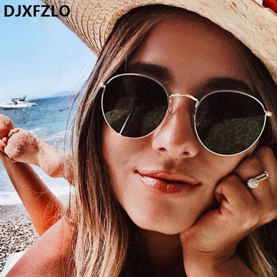 Luxury Sunglasses Women/Men Brand Designer Glasses Lady Oval Sun Glasses Small Metal Frame  Oculos De Sol Gafas