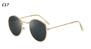 Luxury Sunglasses Women/Men Brand Designer Glasses Lady Oval Sun Glasses Small Metal Frame  Oculos De Sol Gafas