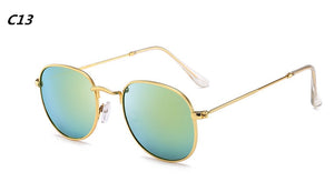 Luxury Sunglasses Women/Men Brand Designer Glasses Lady Oval Sun Glasses Small Metal Frame  Oculos De Sol Gafas