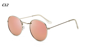 Luxury Sunglasses Women/Men Brand Designer Glasses Lady Oval Sun Glasses Small Metal Frame  Oculos De Sol Gafas