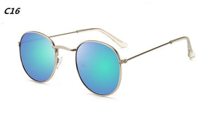 Luxury Sunglasses Women/Men Brand Designer Glasses Lady Oval Sun Glasses Small Metal Frame  Oculos De Sol Gafas