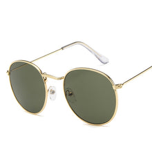 Load image into Gallery viewer, Retro oval sunglasses Women/Men  brand designer vintage small black Red Yellow  shades sun glasses Oculos De Sol
