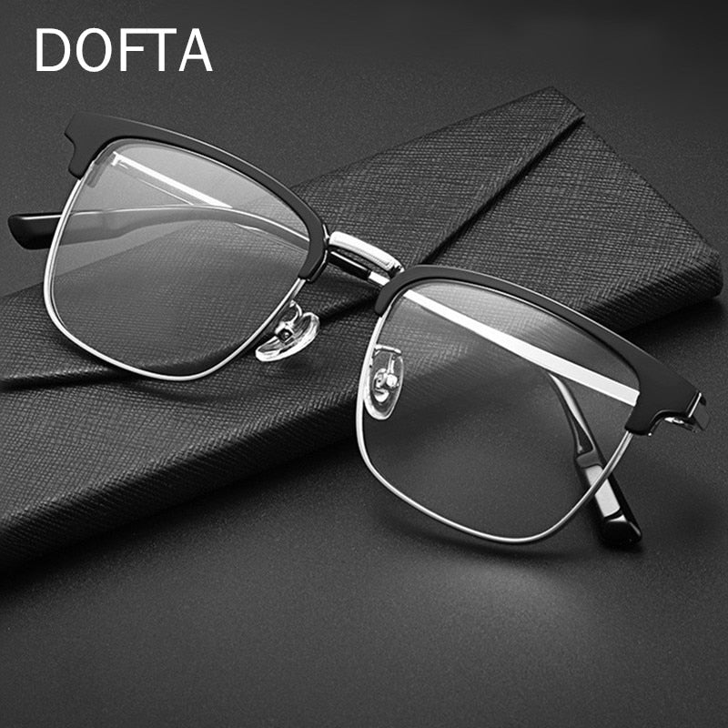 DOFTA Titanium Glasses Frames Men Vintage Retro Eyebrow Line