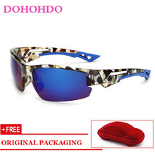 Carica l&#39;immagine nel visualizzatore di Gallery, DOHOHDO Camouflage Sunglasses Men And Women  Sports Fishing Driving Sunglasses Brand Designer Camouflage Frame With Box
