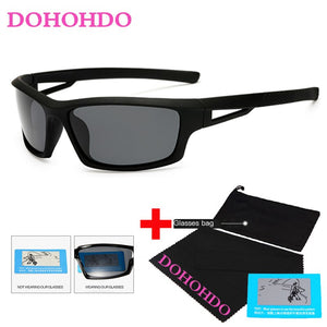 DOHOHDO Men Polarized Sunglasses Outdoor Sports Sun Glasses Male 100% UV400 Polarised Driving Goggle Eyewears With Bag