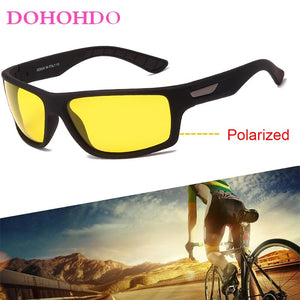 DOHOHDO Polarized Sunglasses Men  Driving Anti-Glare Sun Glasses Male Matte Night Vision Sports Goggles UV400