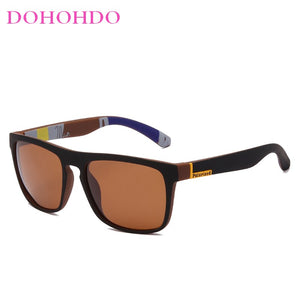 DOHOHDO Men Classic Polarized Sunglasses Square Coating Driving Sun Glasses Male Sunglass Shades Eyewear Gafas De Sol UV400