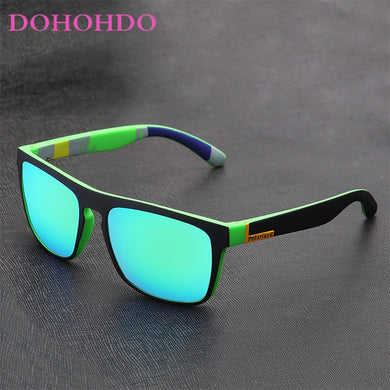 DOHOHDO Men Classic Polarized Sunglasses Square Coating Driving Sun Glasses Male Sunglass Shades Eyewear Gafas De Sol UV400