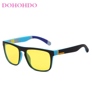 DOHOHDO Men Classic Polarized Sunglasses Square Coating Driving Sun Glasses Male Sunglass Shades Eyewear Gafas De Sol UV400