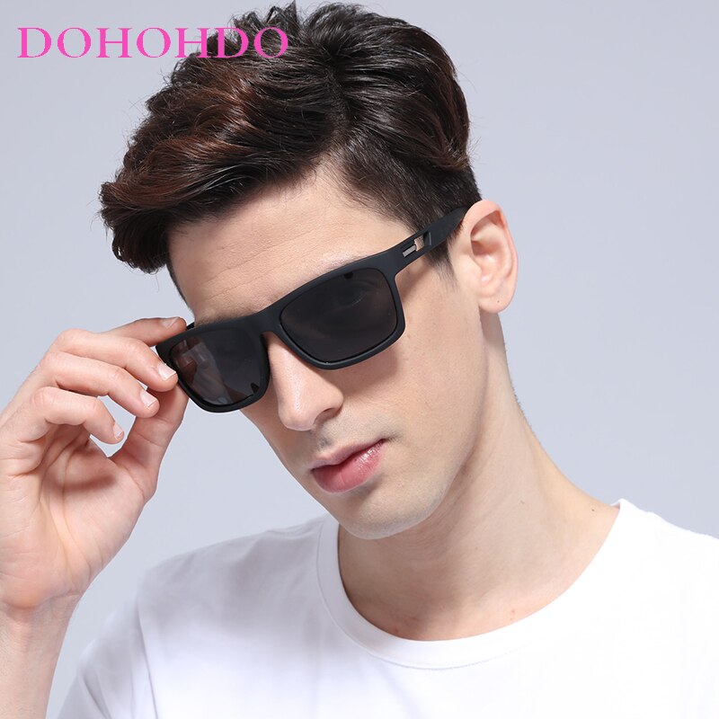 DOHOHDO Men Night Vision Polarized Sunglasses Male Men Classic Outdoor Sports Square Goggle For Fishing Driving Eyewear UV400