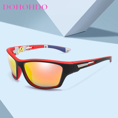 DOHOHDO Men Polarized Sunglasses Driving Shades Anti Glare Colorful Sun Glasses Male Vintage Outdoor Sport Fishing Goggles UV400
