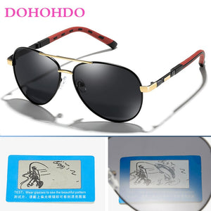DOHOHDO Men's Aluminum Magnesium Pilot Sunglasses Polarized Men Coating Mirror Glasses Oculos Male Eyewear Accessories For Me