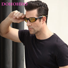 Carica l&#39;immagine nel visualizzatore di Gallery, DOHOHDO Men&#39;s Polarized Night Vision Sunglasses Driving Sun Glasses For Men Square Sport Brand  Mirror Shades Oculos UV400
