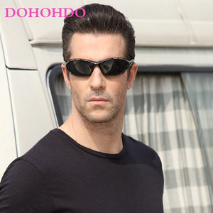 DOHOHDO Men's Polarized Night Vision Sunglasses Driving Sun Glasses For Men Square Sport Brand  Mirror Shades Oculos UV400