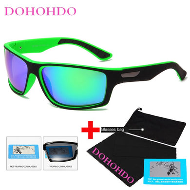 DOHOHDO Men's Polarized Sunglasses Driving Goggle Classic Male Fishing Night Vision Sun Glasses Anti Glare UV400 Eyewear Gafas
