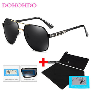 DOHOHDO Optical Brand Design Polarized Sunglasses Men Male Pilot Eyewear Sun Glasses Travel Fishing Oculos With Bag