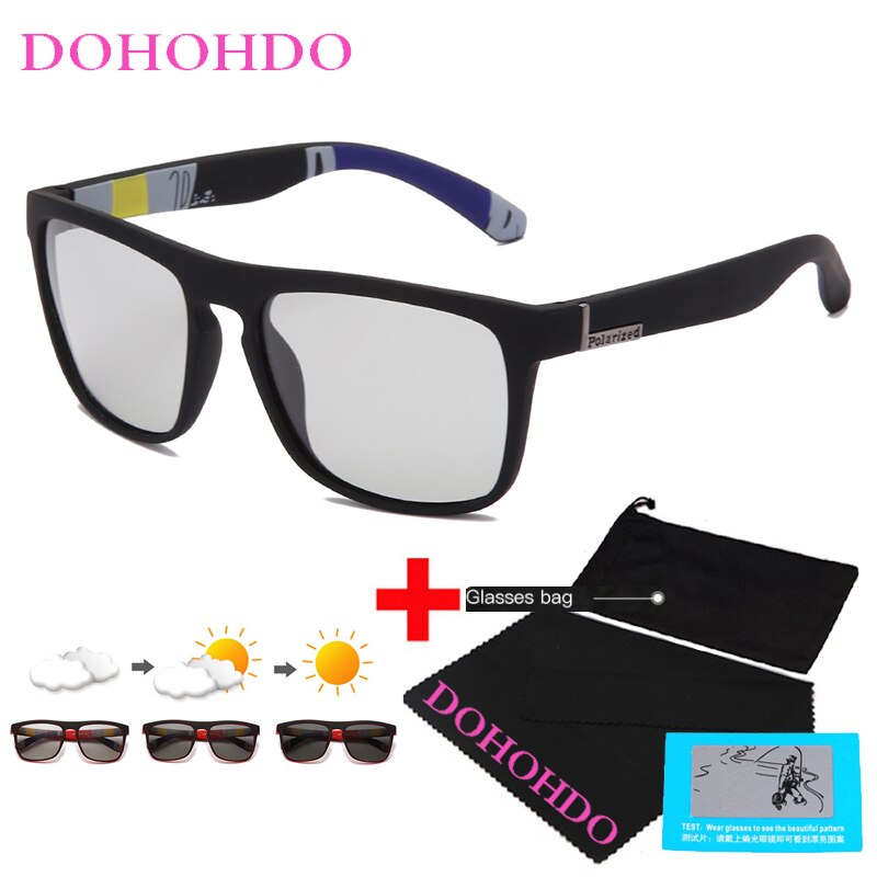 DOHOHDO Photochromic Sunglasses Men 2023 Classic  Polarized Brand Designer Men Sunglasses Retro Gafas De Sol