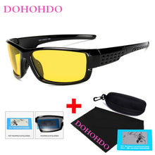 Load image into Gallery viewer, DOHOHDO Polarized Night Vision Sunglasses For Men Vintage Mirror Coating Driver Anti-glare Sun Glasses 100% UV400 Goggles