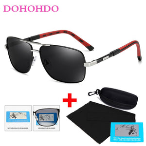 DOHOHDO Occhiali da sole polarizzati Uomini di design di marca Rivestimento classico in metallo Occhiali da sole da guida Occhiali da sole maschili Oculos De Sol UV400 