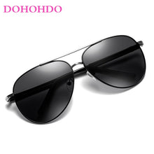 Load image into Gallery viewer, DOHOHDO Polarized Sunglasses Men Brand Classic Alloy Frame Pilot Sun Glasses Male Vintage Oval Driving Goggles Oculos With Box