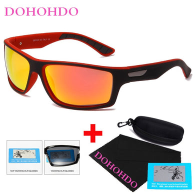 DOHOHDO Polarized Sunglasses Men Car Driving Anti-Glare Sun Glasses For Male  Colorful Film Series UV400 Gafas De Sol