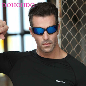 DOHOHDO Occhiali da sole Uomo Donna Occhiali da sole polarizzati Occhiali da guida con rivestimento a specchio Occhiali neri Occhiali da sole sportivi maschili UV400 