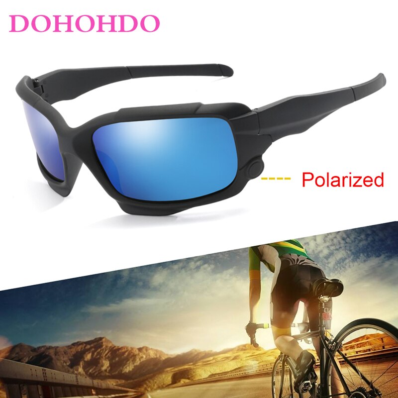 DOHOHDO Occhiali da sole Uomo Donna Occhiali da sole polarizzati Occhiali da guida con rivestimento a specchio Occhiali neri Occhiali da sole sportivi maschili UV400 