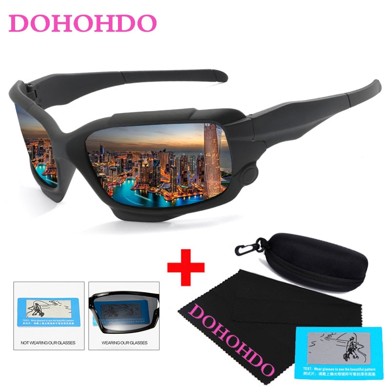 DOHOHDO Unisex Sport Vintage Sun Glasses Famous Brand Sunglases polarized Sunglasses retro Feminino For Women Men UV400 With Box