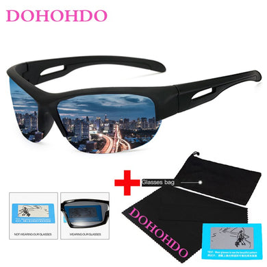 DOHOHDO Windproof Polarized Sunglasses Men Brand Designer Travel Male Mirror Sun Glasses Driving Anti-UV Oculos De Sol