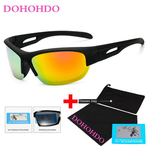DOHOHDO Occhiali da sole polarizzati antivento da uomo Designer di marca da viaggio Occhiali da sole a specchio maschili Guida Anti-UV Oculos De Sol 