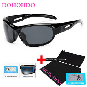 DOHOHDO Occhiali da sole polarizzati antivento da uomo Designer di marca da viaggio Occhiali da sole a specchio maschili Guida Anti-UV Oculos De Sol 