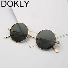 Load image into Gallery viewer, DOKLY 2023 Yellow Round Sunglasses real UV400 Women sunglasses vintage sunglass round sunglasses Yellow lens