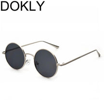 Load image into Gallery viewer, DOKLY 2023 Yellow Round Sunglasses real UV400 Women sunglasses vintage sunglass round sunglasses Yellow lens