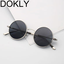 Load image into Gallery viewer, DOKLY 2023 Yellow Round Sunglasses real UV400 Women sunglasses vintage sunglass round sunglasses Yellow lens