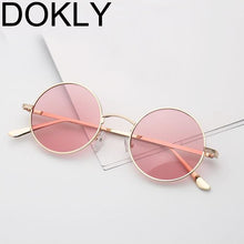 Load image into Gallery viewer, DOKLY 2023 Yellow Round Sunglasses real UV400 Women sunglasses vintage sunglass round sunglasses Yellow lens