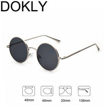 Load image into Gallery viewer, DOKLY 2023 Yellow Round Sunglasses real UV400 Women sunglasses vintage sunglass round sunglasses Yellow lens