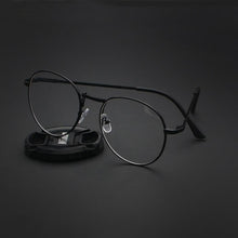 Load image into Gallery viewer, DOKLY Vintage Round Glasses Men Women&#39;s Glasses Metal black Frame Eyewear vintage Female Optics Eyeglasses Clear Lens glasses
