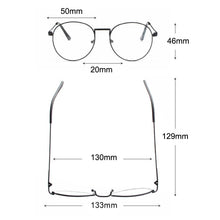 Load image into Gallery viewer, DOKLY Vintage Round Glasses Men Women&#39;s Glasses Metal black Frame Eyewear vintage Female Optics Eyeglasses Clear Lens glasses